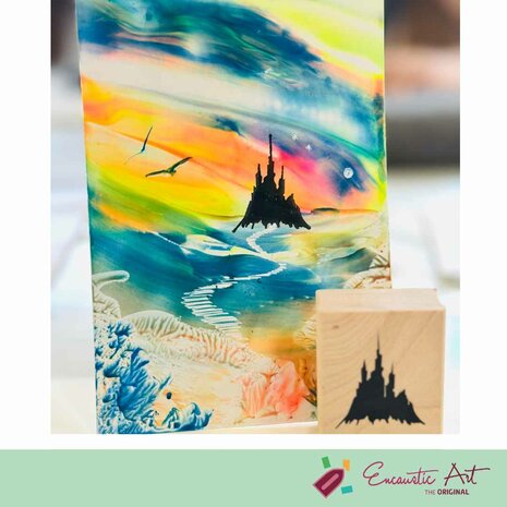 Encaustic Art wax - Neon selection + gratis stempel