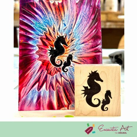 Encaustic Art wax - Neon selection + gratis stempel